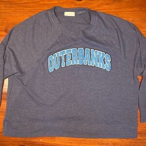 Altar’d State Outerbanks Heather Navy Crewneck Sweatshirt Size Medium